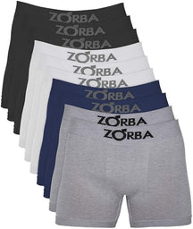 Kit 10 Cuecas Boxer Zorba de Algodão Sem Costura Original