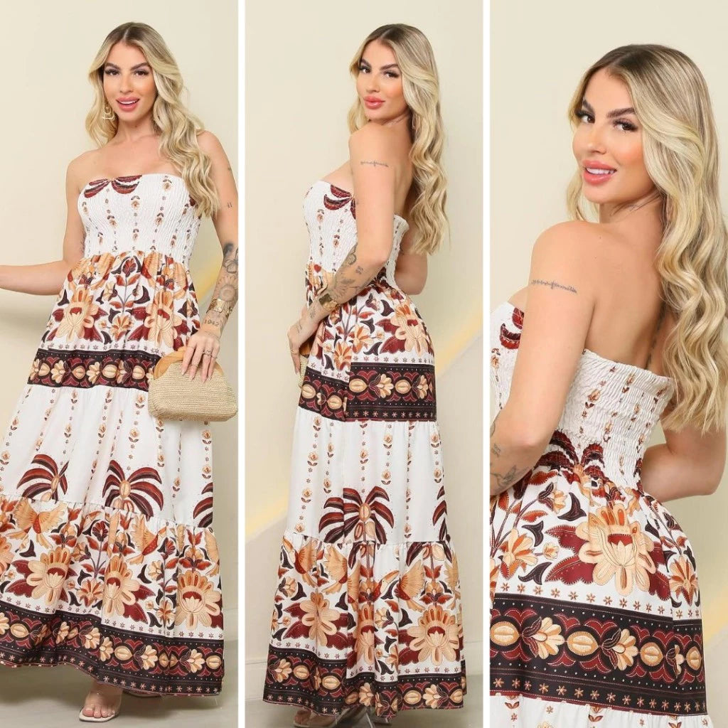 Vestido Longo Tomara que Caia